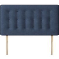 Cornell - Double - Buttoned Headboard - Dark Blue - Fabric - 4ft6 - Happy Beds