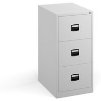 Steel 3 Drawer Contract Storage Filing Cabinet 1016mm High - White