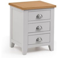 Richmond - 3 Drawer Bedside Table - Grey/Oak - Wooden - Happy Beds