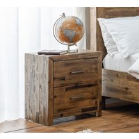 Hoxton - 2 Drawer Bedside Table - Oak - Wooden - Happy Beds