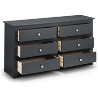 Radley - 6 Drawer Chest - Grey - Wooden - Happy Beds