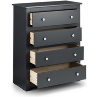 Radley - 4 Drawer Chest Table - Grey - Wooden - Happy Beds
