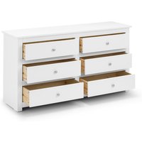 Radley - 6 Drawer Chest - White - Wooden - Happy Beds
