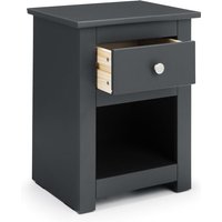 Radley - 1 Drawer Bedside Table - Grey - Wooden - Happy Beds