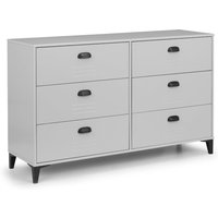Lakers Locker - 6 Drawer Chest - Grey - Wooden - Happy Beds