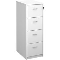 Wooden 4 Drawer Filing Cabinet 1360mm High – White