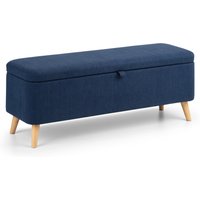 Astrid - Blanket Box - Blue - Fabric - Happy Beds