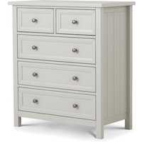 Maine - 3+2 Drawer Chest - Dove Grey - Wooden - Happy Beds