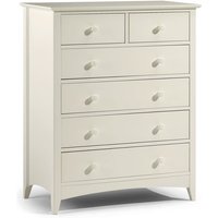 Cameo - 4+2 Drawer Chest - Stone White - Wooden - Happy Beds