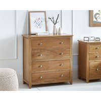 Mallory - 4 Drawer Chest - Oak - Wood