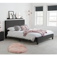 Berlin -Single - Black - Crushed Velvet - Low Foot-End - Single - Happy Beds