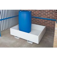 Heavy Duty Drum Storage Shelter White Sump