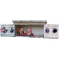 Wooden Outdoor School Bike & Trike Storage Shed - Large