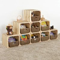Wooden Modular Early Years Classroom Storage Squares - Pack of 9
