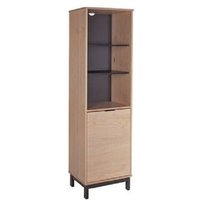 Industrial 1 Door 2 Shelf Bookcase Sturdy Storage Unit Ideal for Home or Office