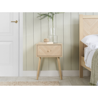 Birlea Herringford 1 Drawer Bedside Herringford Oak Bedside Chest