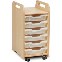 Millhouse Early Years Shallow Tray Storage Unit with Castors