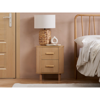 Birlea Axel 2 Drawer Bedside Oak Bedside Chest