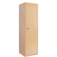 One Door Locker In Beech MFC With 2 Coat Hooks And Door Knob