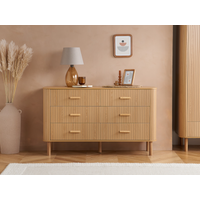Birlea Axel 6 Drawer Chest Oak Drawer Chest
