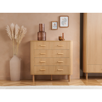 Birlea Axel 5 Drawer Chest Oak Drawer Chest