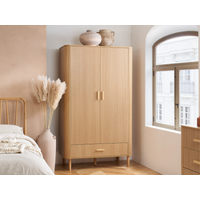 Birlea Axel 2 Door 1 Drawer Wardrobe Oak Wardrobe