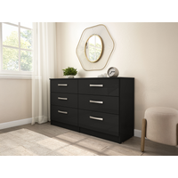 Birlea Lynx 6 Drawer Chest Black Drawer Chest