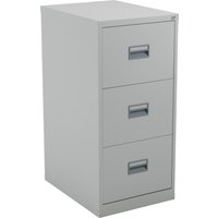 Steel 3 Drawer Lockable Filing Cabinet - Grey - Core