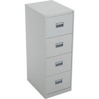 Steel 4 Drawer Lockable Filing Cabinet - Grey - Core