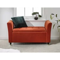 GFW Genoa Russet Orange Fabric Ottoman Window Seat