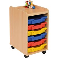 Windwood Early Years 6 Shallow Tray Storage Unit with Castors