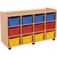 Woodland 12 Deep Strata Tray Classroom Storage Unit