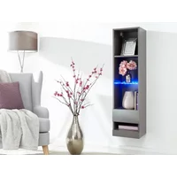 GFW Galicia Grey Tall Shelf Unit With LED Lighting