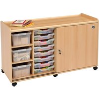 Woodland 6 Deep/16 Shallow Multi Tray Unit with Sliding Doors