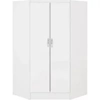 Seconique Nevada White High Gloss 2 Door Corner Wardrobe
