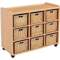 Woodland 9 Wicker Basket Storage Unit