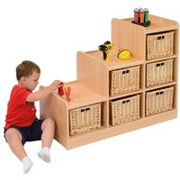 Flexi Wicker Left - Hand Tiered Classroom Storage Unit