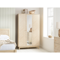 Birlea Herringford 3 Door Wardrobe with Mirror Herringford Oak Wardrobe