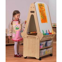 Millhouse Double Sided 2 in 1 Easel with Storage Trolley