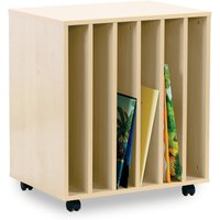 Monarch 6 Slot Big Book Storage Unit - Maple