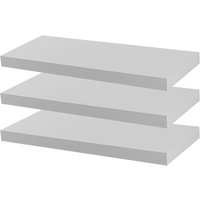60cm White Modern Floating Shelves - Pack of Three
