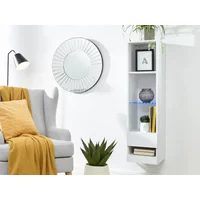 GFW Galicia White Tall Shelf Unit With LED Lighting