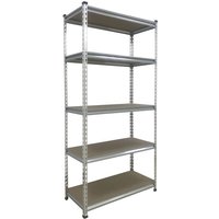 Steel Shelving Unit 4 Tier 164cm - Silver Boltless by Task DIY