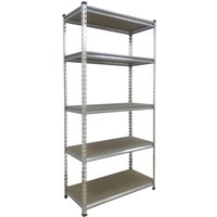 Steel Shelving Unit 4 Tier 180cm - Silver Boltless by Task DIY