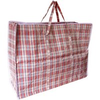 Plastic Bag 98cm - White & Red by Essentials