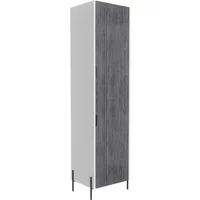 Core Dallas White and Grey Oak Tall 2 Door Storage Cabinet