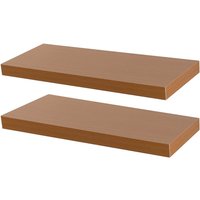 60cm Brown Modern Floating Shelves - Pack of Two