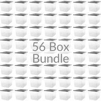 56 x Plastic Storage Boxes 110 Litres Extra Large - Clear & Black Supa Nova by Strata