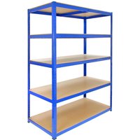 Monster Racking T-Rax Strong Storage Shelves, Blue, 120cm W, 60cm D, Set of 9