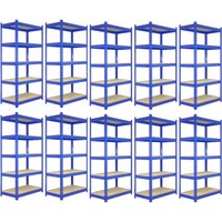 10 x T-RAX Blue Metal Racking Units 120cm x 45cm x 180cm